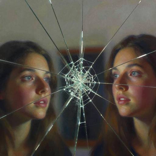 Surreal Cracked Mirror Reflections