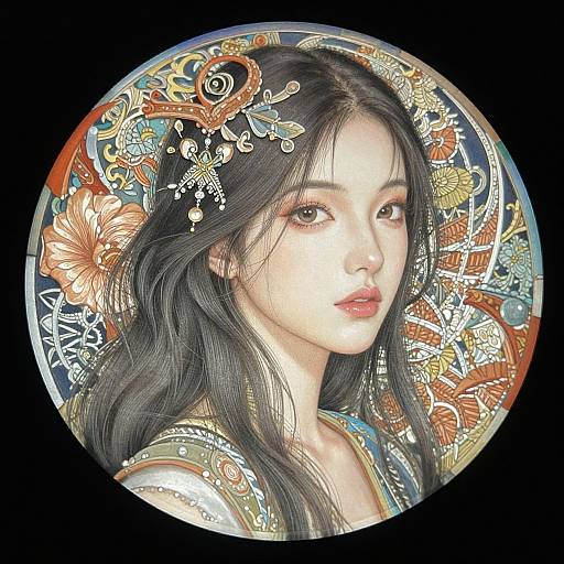 Fisheye Portrait of Beautiful Woman