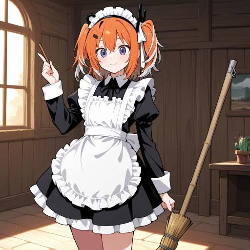 Cowgirl Maid in a Wild West Setting