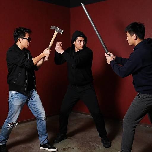 Confrontation in a Dimly Lit Room