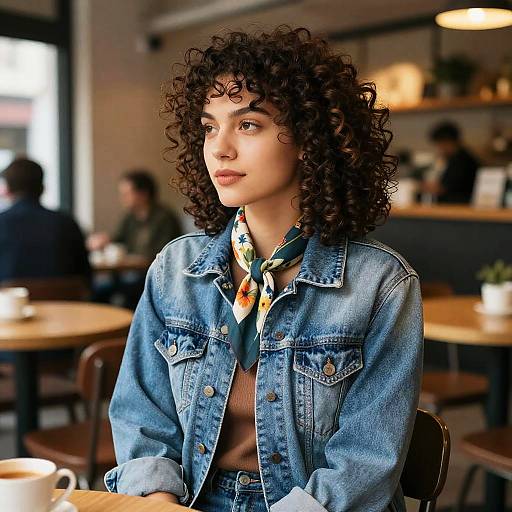 Fashion Model with Ringlet Curls