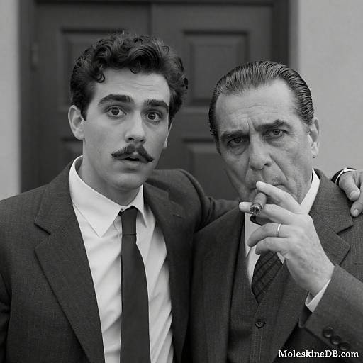 Vintage Black-and-White Portrait of Two Men