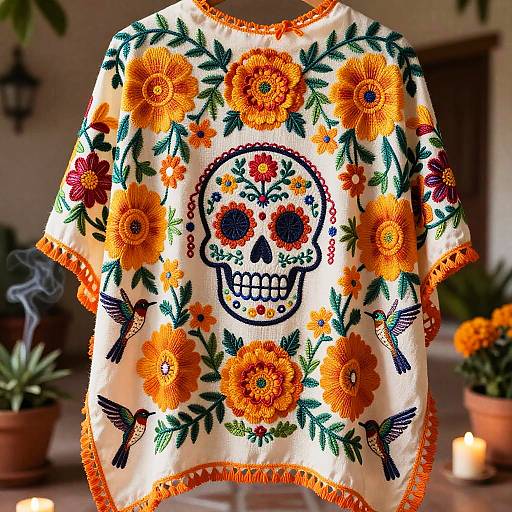 Symmetrical Mexican Marigold Shawl