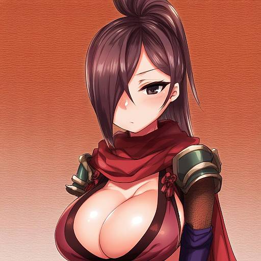 Illustration of Kagero (fire emblem), fire emblem in the style of Harigane shinshi