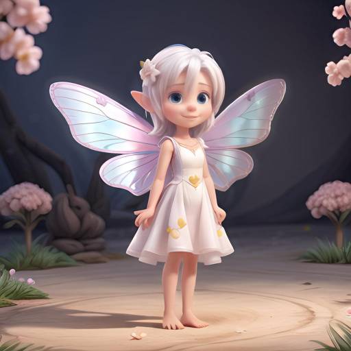 Enchanting Fairy Girl in Cherry Blossoms