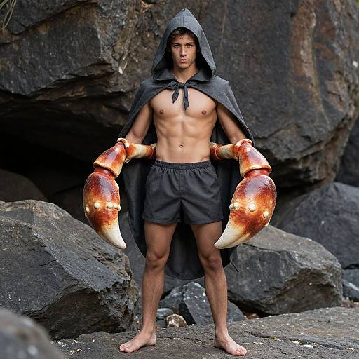 Realistic Hermit Crab Costume Portrait