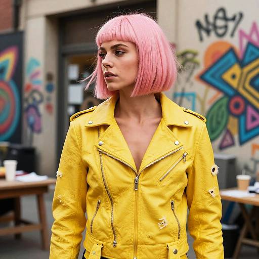 Vibrant Urban Street Poet Portrait