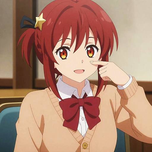 Adachi Rei Mischievous School Portrait