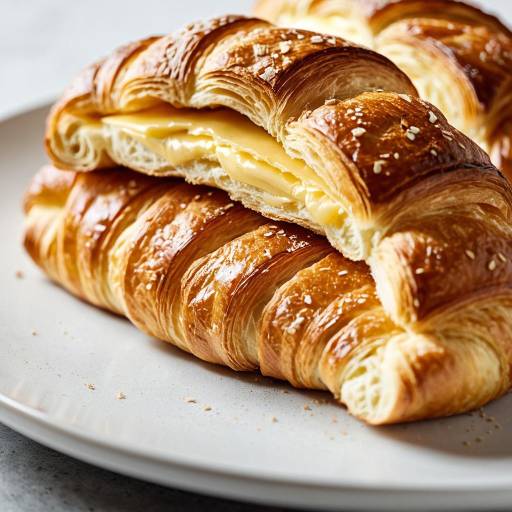 Buttery Croissant Filled with Cheese