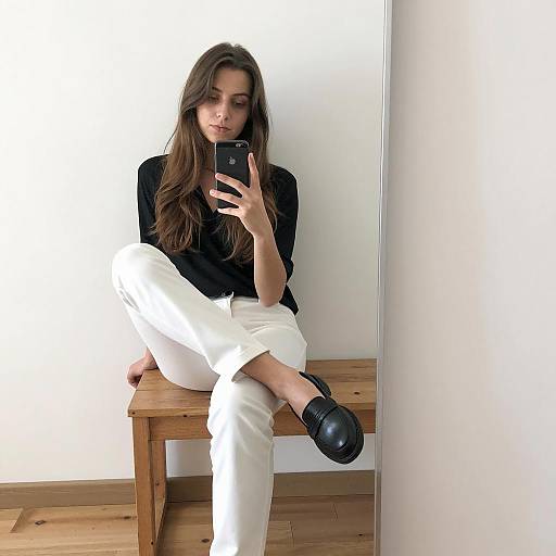 Casual Reflection: Mirror Selfie Moment