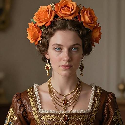 Regal Renaissance Costume Party Portrait