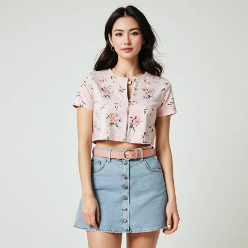 Chic Casual Woman in Pastel Outfit