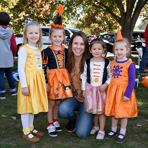 Joyful Family Moment at Trunk or Treat