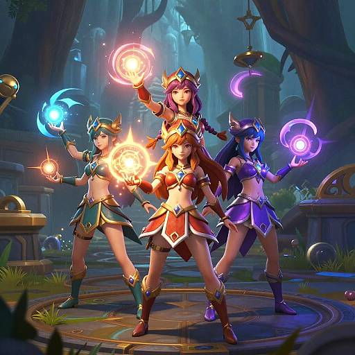 Fantasy Sorceresses Casting Spells