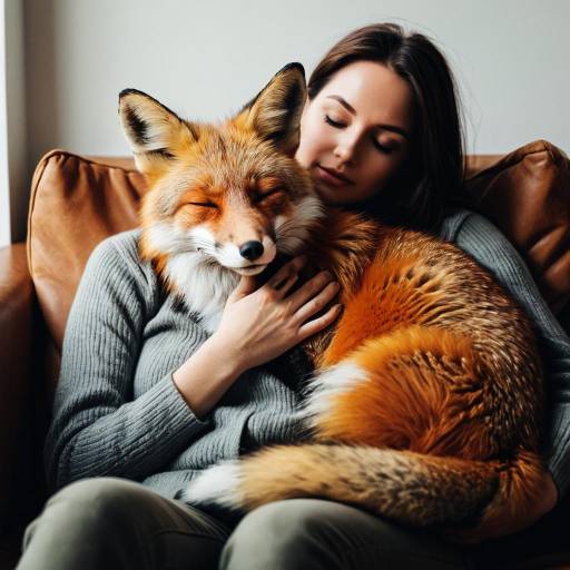 Serene Digital Painting of a Cozy Fox Serene Digital Painting of a Cozy Fox