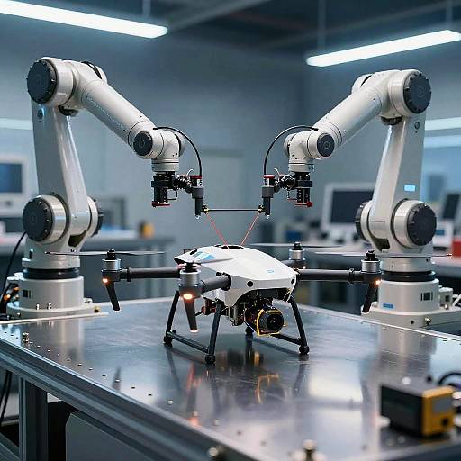 Autonomous Drones Self-Assembling in Factory