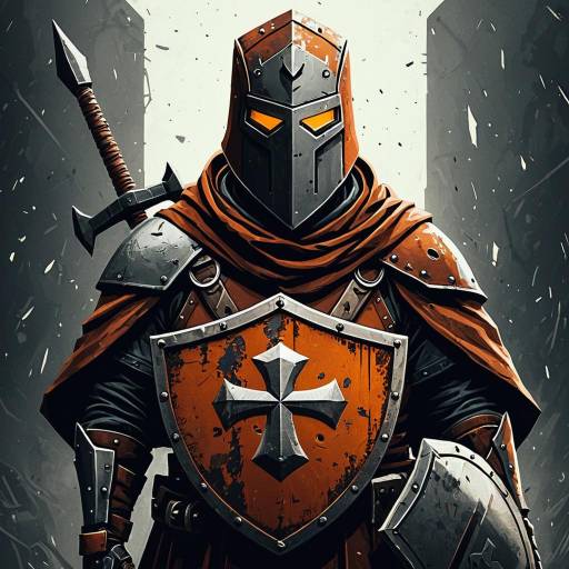 Stylized Rust Character Banner Design