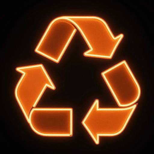 Electrified Neon Orange Recycle Logo