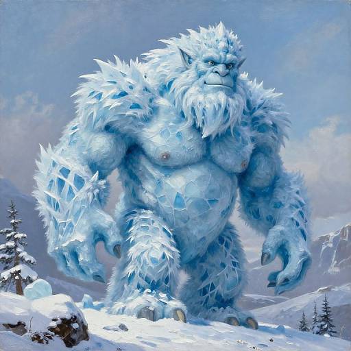 Friendly Fantasy Ice Giant Portrait