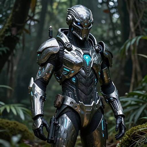 Futuristic Predator Armor in Jungle
