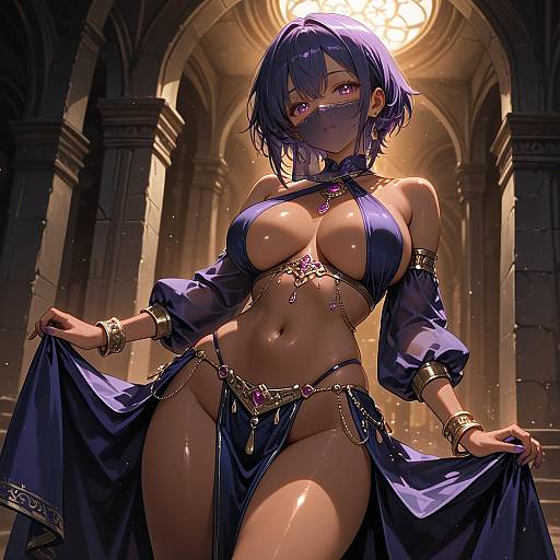 Stunning Portrait of Dark-Skinned Beauty