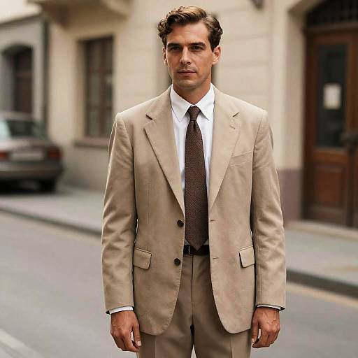 Vintage Style Man in Suit