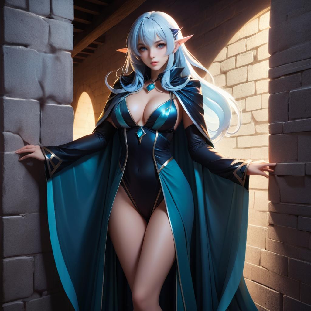 Ecchi Sorceress in Mystical Aesthetics