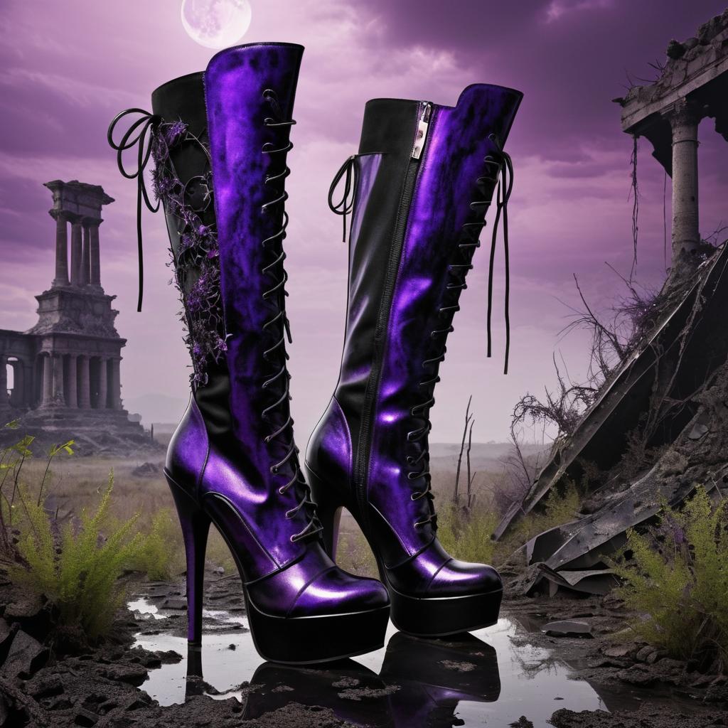 Stylish Dystopia: High Heels in Ruins