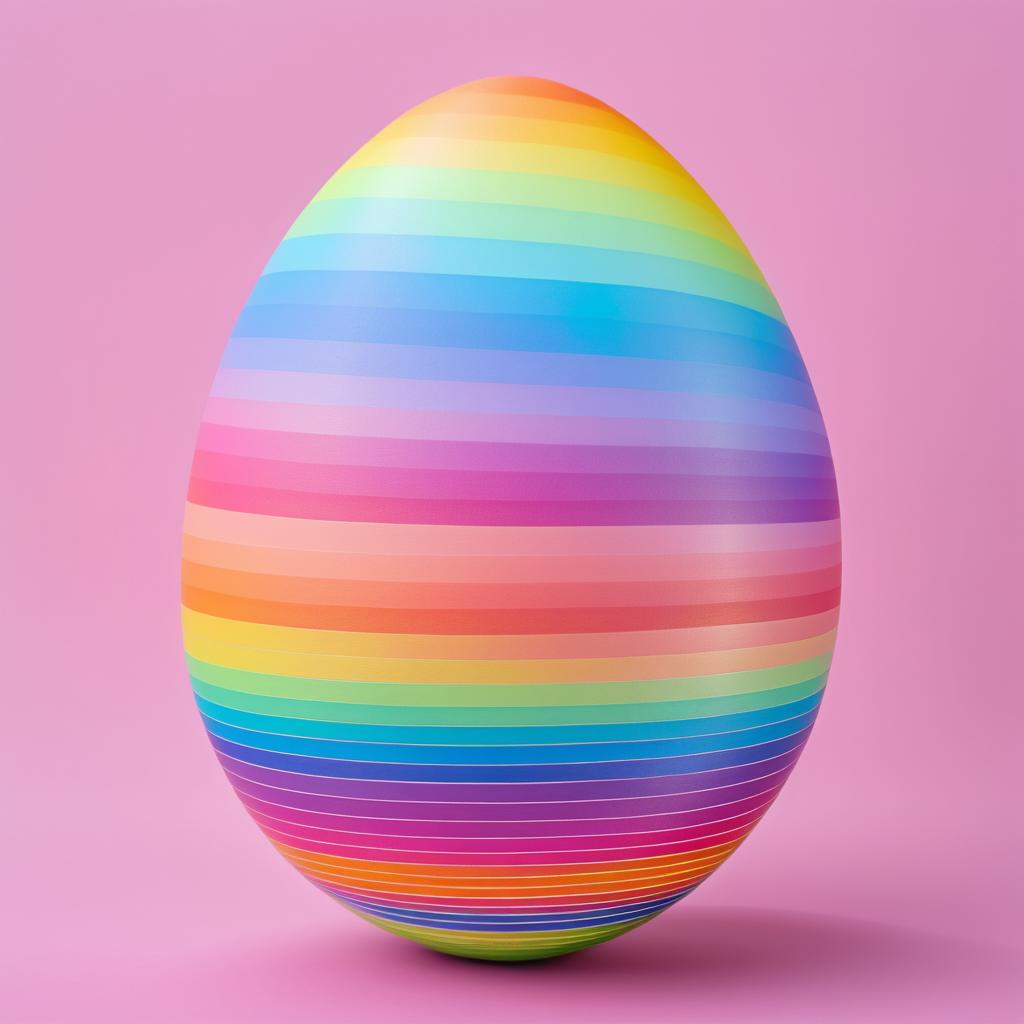 Vibrant Easter Egg Art with Pink Background