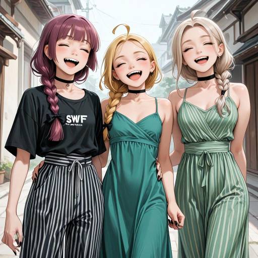 Girls with Unique Fashion and Expressions