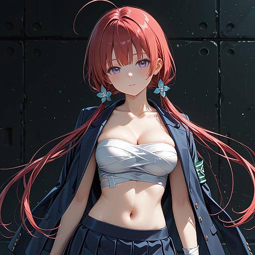 Illustration of Musujime awaki, toaru majutsu no index in the style of Asa no ha (awayuki)