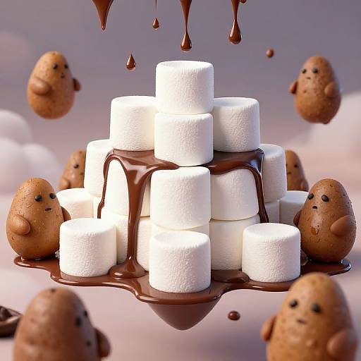 Marshmallow Fortress in Chocolate Rain