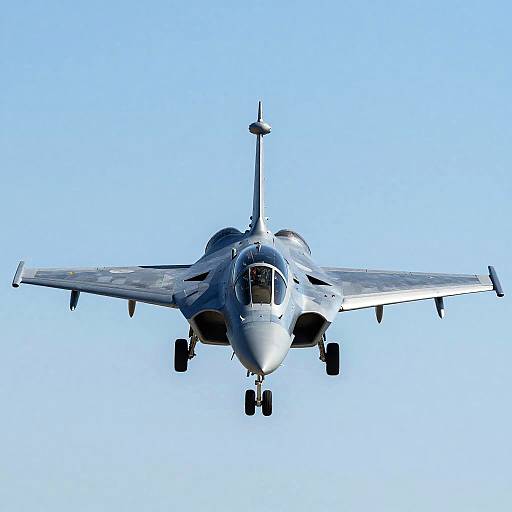 Angular Modern Fighter Jet Close-Up