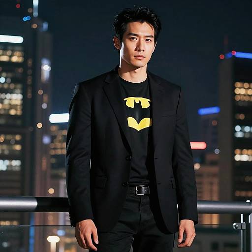 Batman in Smart-Casual Futuristic City