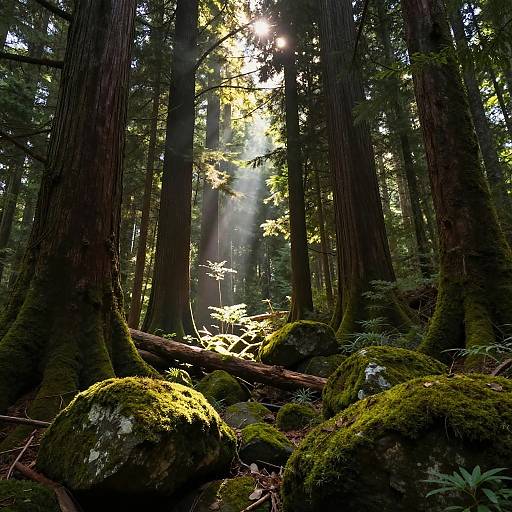 Photorealistic Ancient Forest Landscape