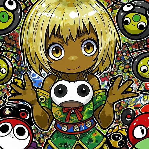 Illustration of Angol mois, keroro gunsou in the style of Vyragami