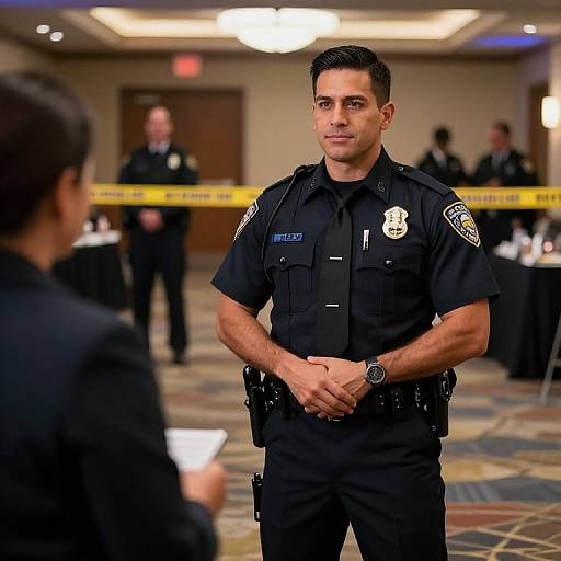 Superhero Cop at Crime Scene