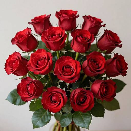 Vibrant Red Rose Bouquet Display
