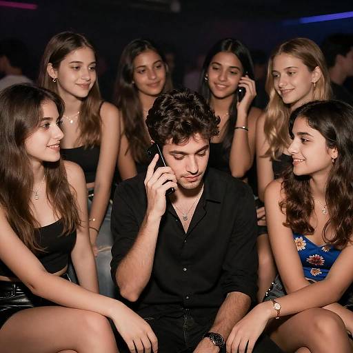 Nightclub Gathering: Laughter and Connection