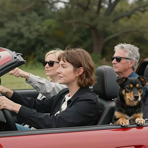 Fun Road Trip with Friends and Dog