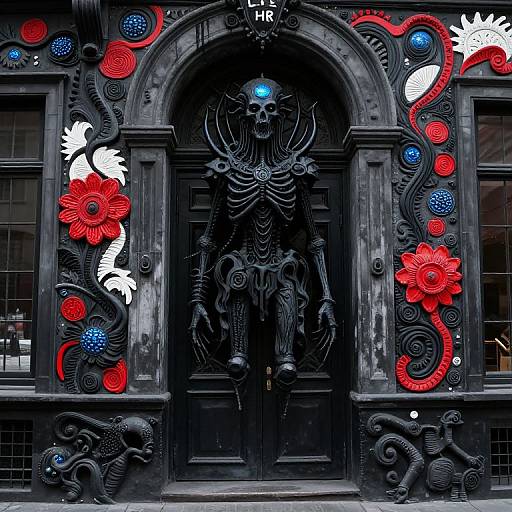 Psychedelic Gothic Street Scene