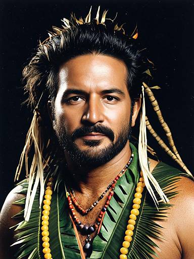 Man in Traditional Maui Costume