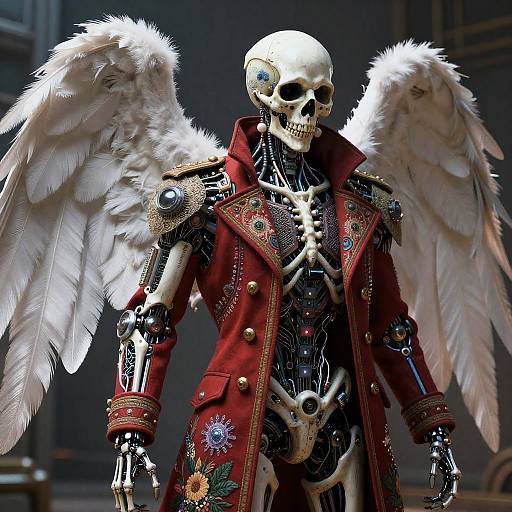 Iridescent Biomechanical Death Angel Portrait
