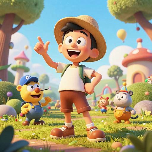 Vibrant Cartoon Fantasy Characters