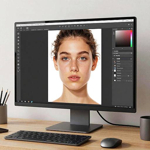 Digital Portrait Wrinkle Removal Art