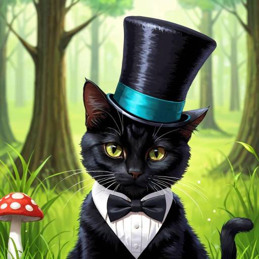 A Stylish Cat in the Forest