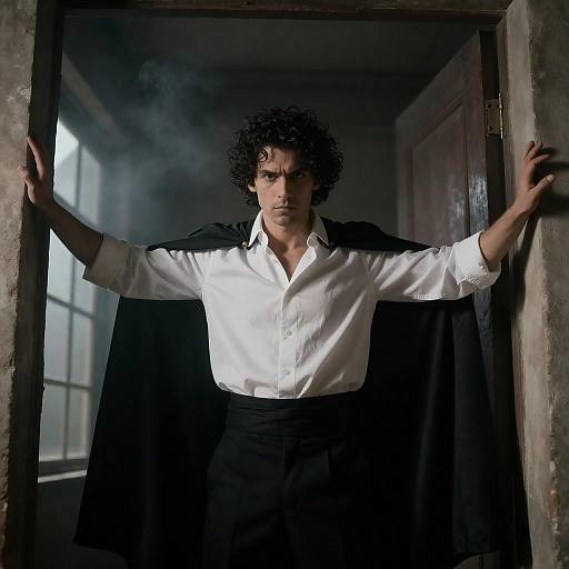 Dramatic Figure in Dim Light