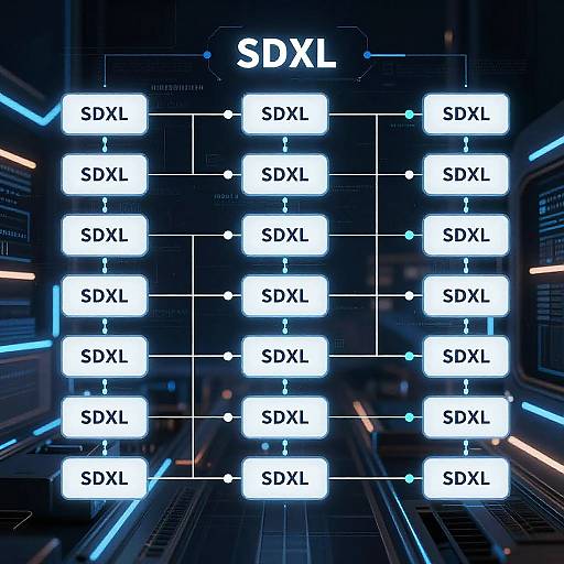 Futuristic SDXL AI Workflow Interface
