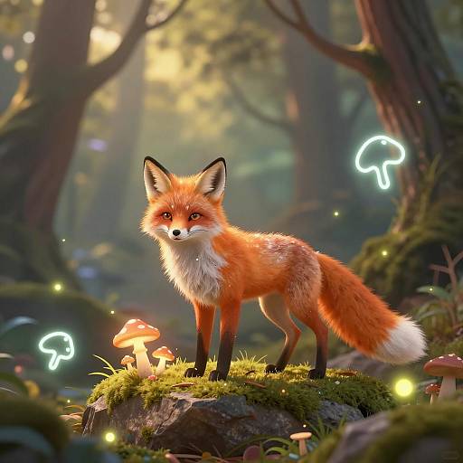 Enchanted Fox in a Magical Forest