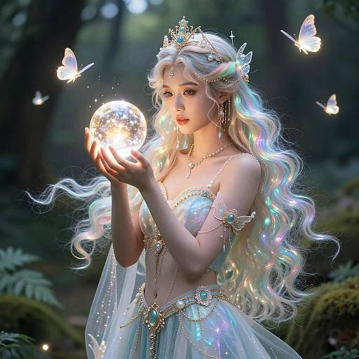 Fairy Queen in Mystical Forest